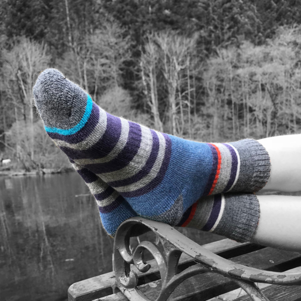 Cushioned Merino Multi-Stripe Sock