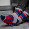 Cushioned Merino Multi-Stripe Sock