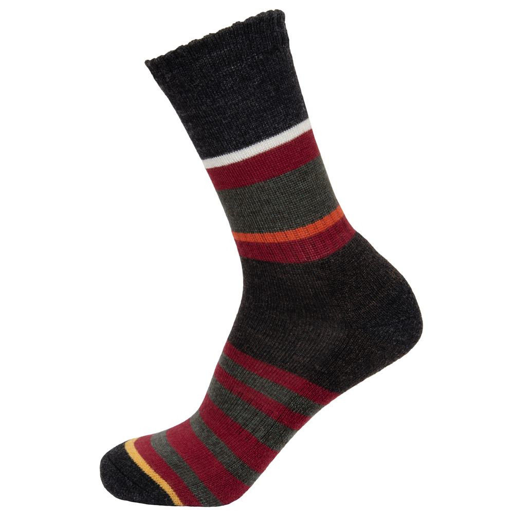 Men's Cushioned Merino Multi-Stripe Sock by British brand Pittch Merino ...