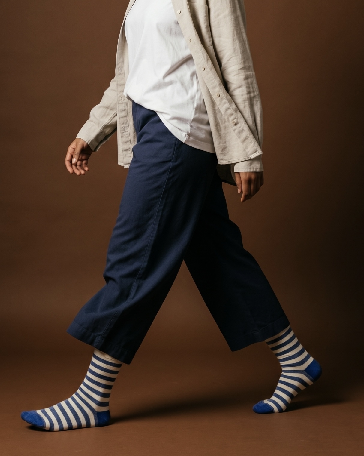 Women’s Fine Merino Two-Toned Stripe