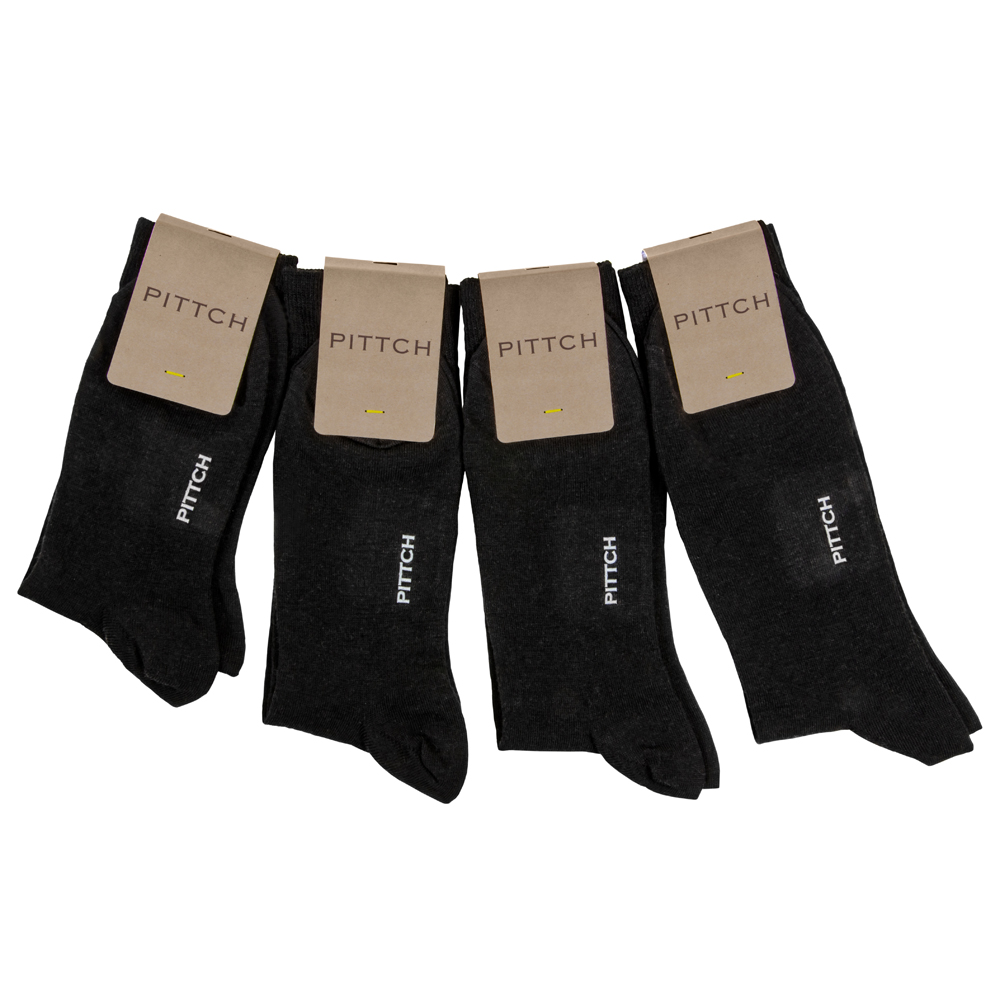 Fine Merino Black Everyday Sock