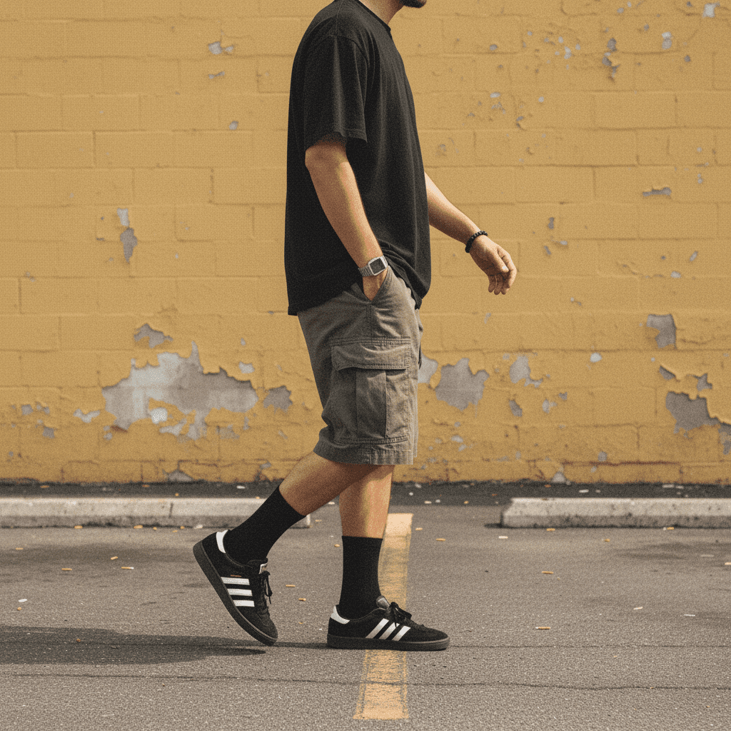 Fine Merino Black Everyday Sock