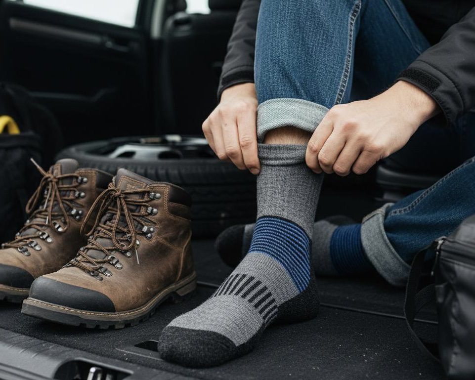 Men's Fully Cushioned Merino Walking Boot Sock